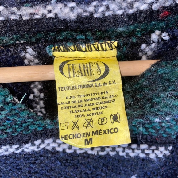 Frank’s Vintage White, Blue and Green Pullover - Picture 2 of 3